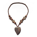 Custom Fashion Handmade Wood Necklace Novelty Gifts Jewelry Fashion Accessories Wooden Wood Beads Necklace with Painted Beads