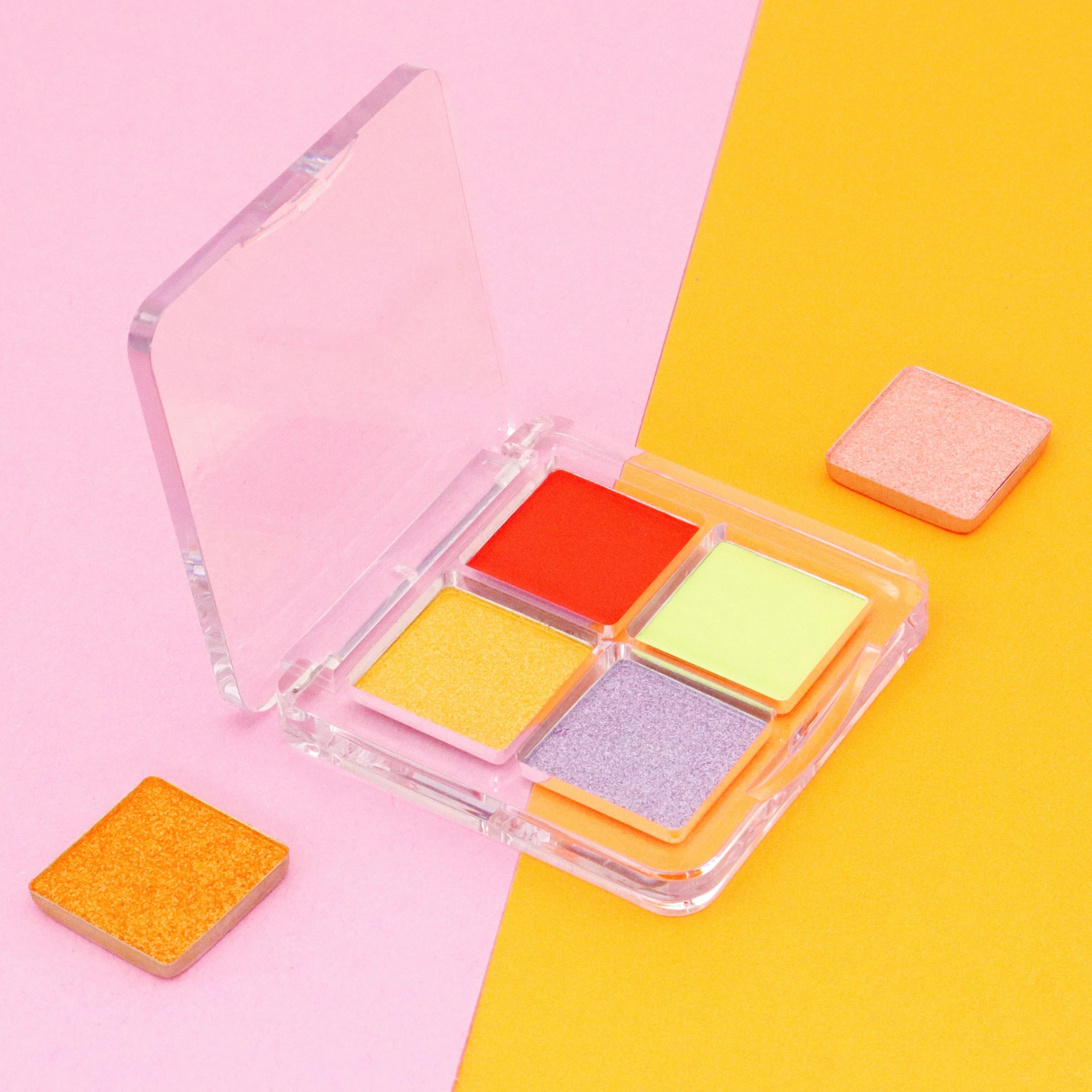 Eye Shadow Pallet Customize 4 Color Pigment Matte Shining Glitter Eyeshadow Palette