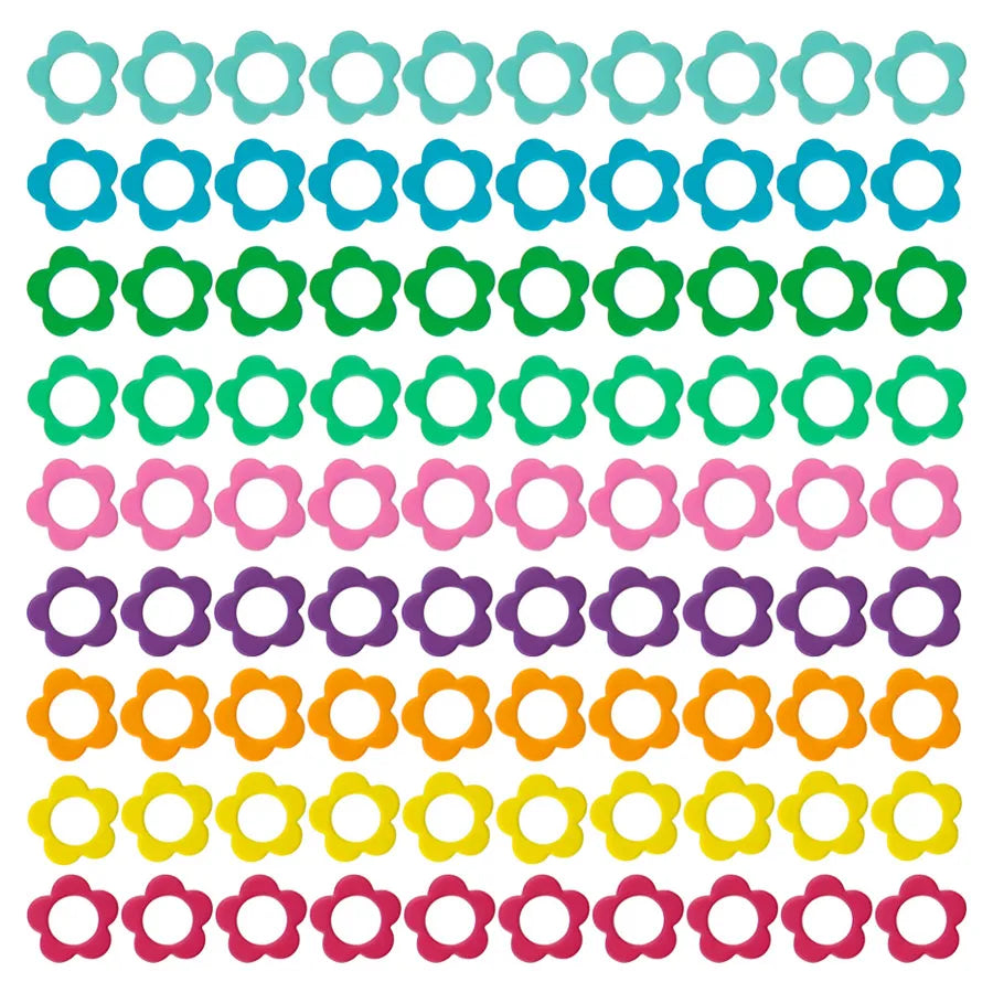 90pcs Stitch Markers Colorful Stitch Markers Cute Large Flower Stitch Markers