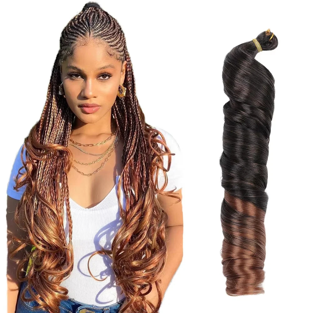 LW-73QT 150g Body Wave Braiding Hair Loose Curls Crochet Hair Braid French Curls Hair Extensions Pony Style