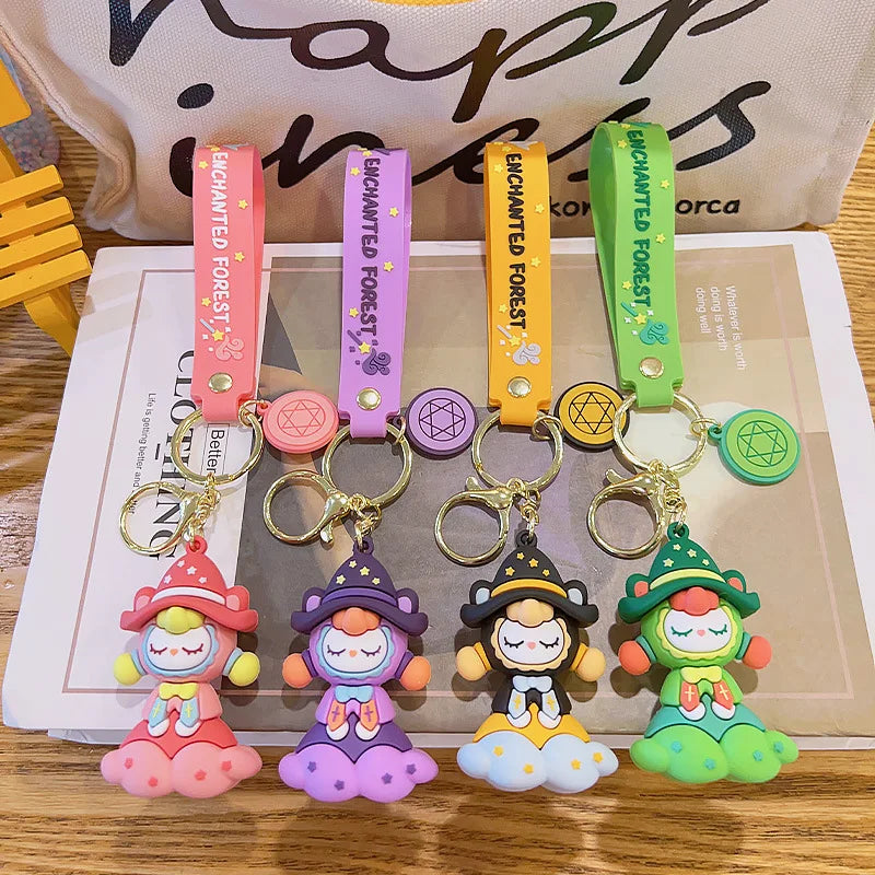 Magic Girl Cartoon Key Chain Cute Couple Car Key Chain Schoolbag Pendant Creative Key Pendant Wholesale