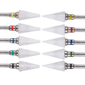 High-Quality Conical Ceramic Double-Toothed Left and Right Handed Nail Art Use Bit