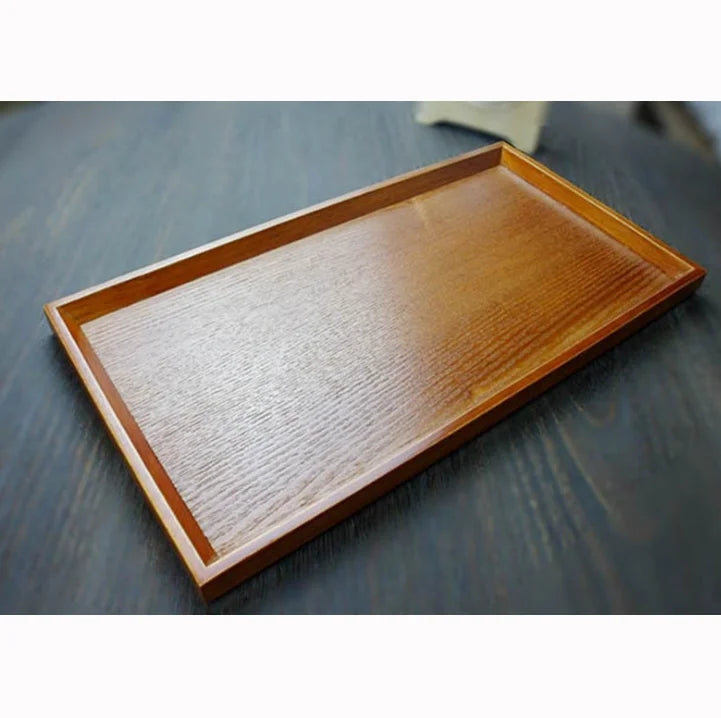 Solid Wood Square Restaurant Storage Tray for Tea Cups Hotel and House Use for Fruit Dim Sum Cake Plate Presentation