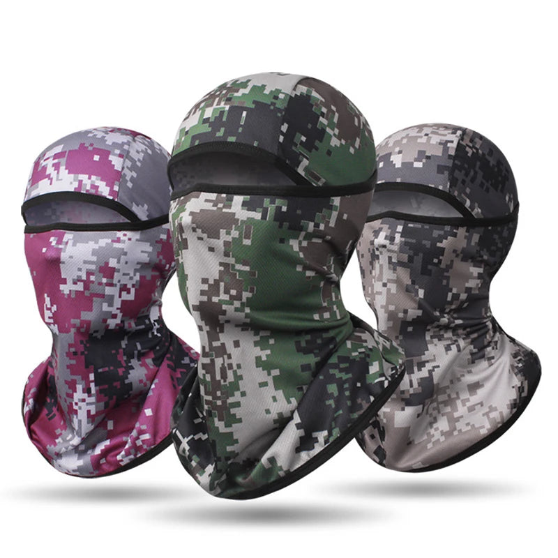 Outdoor Camo Print Sun Protection Sweat Absorption Quick Drying Camouflage Neck Cover Mesh Balaclava