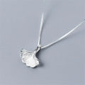 2025 Fashion Simple S925 Sterling Silver Ginkgo Leaf Pendant Necklace for Women Jewelry