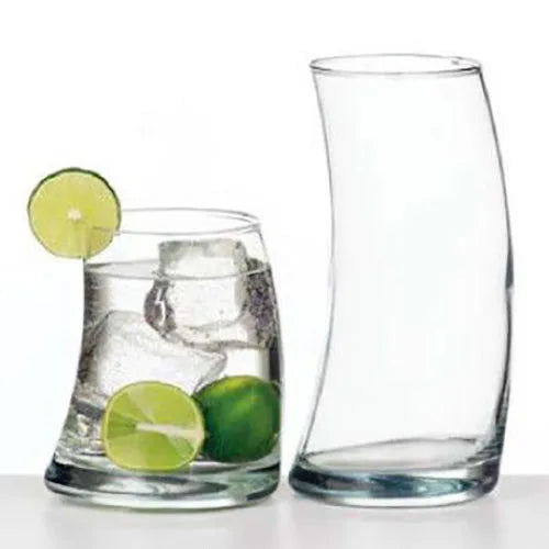Bent Crooked  Glass Tumbler clear Cup