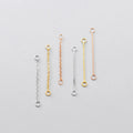 925 Sterling Silver Earring Line Connector Chains 30 40 50mm S925 Silver Dangler Ear Extension Chains DIY Jewelry Make