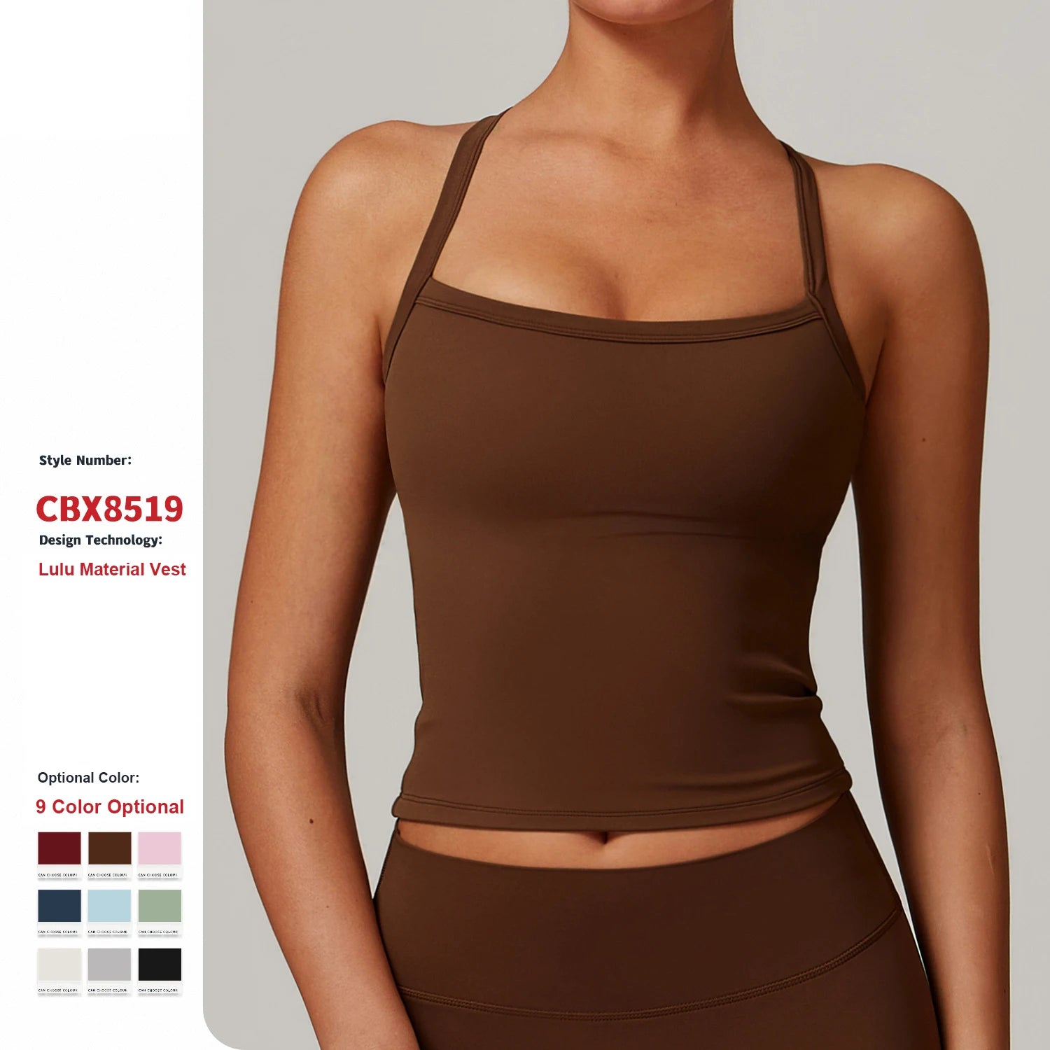 Custom Logo Quick-Drying Breathable Backless Yoga Vest Gym Fitness Running Top High Support Sports Bra for Women