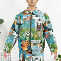 Outdoor High Street Design Eco-Friendly Tapestry Zip Jacket Autumn Standard Plus Size Jacquard Woven Clothing Men OEM Service