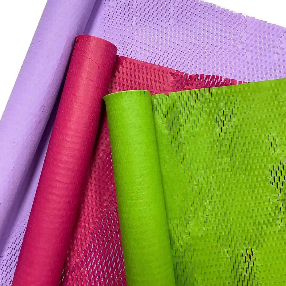 Honeycomb Cushioning Wrap Roll Recyclable Wrapping Paper Eco-Friendly Packaging Paper for Packing Moving Shipping