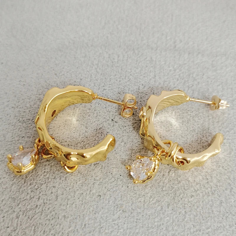 Luxury Fashion Jewelry Custom Logo Summer Brass Teacher Korean Earrings Trend 2023
