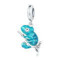 DIY Bracelet Enamel Cute Chameleon Pendant Temperature Changes Color Beaded Charms