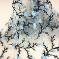 Chinese Knitted Mesh Fabric with Colored 3D Flower Embroidery Eco-Friendly Lightweight Tulle for Wedding Dresses and Boys Bags