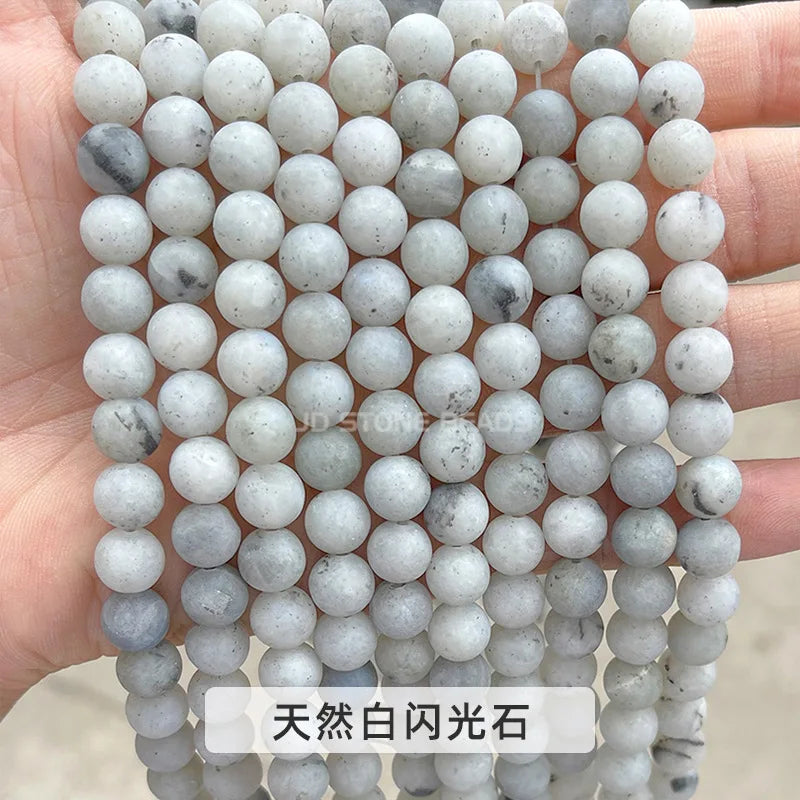 Wholesale 4/6/8/10/12mm Round Stone Spoctrolite Beads For Diy Bracelet Necklace Jewelry Making