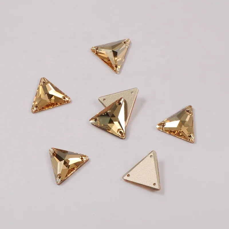 YANRUO 3270 All Size GSHA Triangle Sewing Stones Strass  Flat Back Rhinestones for Shoes