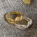 18K Gold Plated Stackable Ring 925 Sterling Silver Wave Shape Irregular Multiwear Ring Minimalist Jewelry
