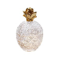 Custom Color 6oz Luxury Empty Glass White Crystal Pineapple Shaped Handmade Candle Stand with Lid Christmas Home Decoration