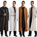 Hot Selling Muslim Men Clothing Islamic Solid Color Polyester Thobe Men First Class Workmanship Jubbah Men's Thobe