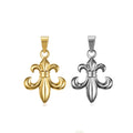 Trending Flower Pendants Iris Charm Jewelry Stainless Steel 18k Gold Silver Fleur-de-lis Pendant for Men Women