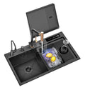 N8246XN2 Vegetable & Fruit Smart Disinfection Sink  304 Black Nano  Bowl Undermount Stainless Steel Kitchen Sink