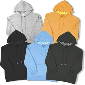 Wholesale Men's Heavyweight Cotton Sweatshirt Custom Embroidered Oversized Pullover Satin Lined Hood Streetwear Style for Autumn