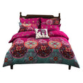 3 Pcs Queen Comforter Covers Bohemian Retro Bedding Set Boho Floral Style Bedding Comforter Sets Luxury