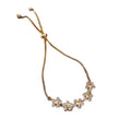 Fashion Adjustable Flower Bracelet Chain Elegant Bangle Jewelry for Women