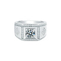 GRA Certified 1ct Moissanite Engagement Ring Comfort Fit Design  Luxury Wedding Band 925 Sterling Silver Moissanite Ring Men