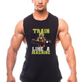 On Sale Summer Men's Gym Clothing Cut Off Tank Tops Undershirt Singlets Sleeveless Fitness Men Vest Bodybuilding t Shirt