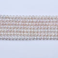 6-7mm White Round Chinese Akoya Loose Pearl Beads Strand