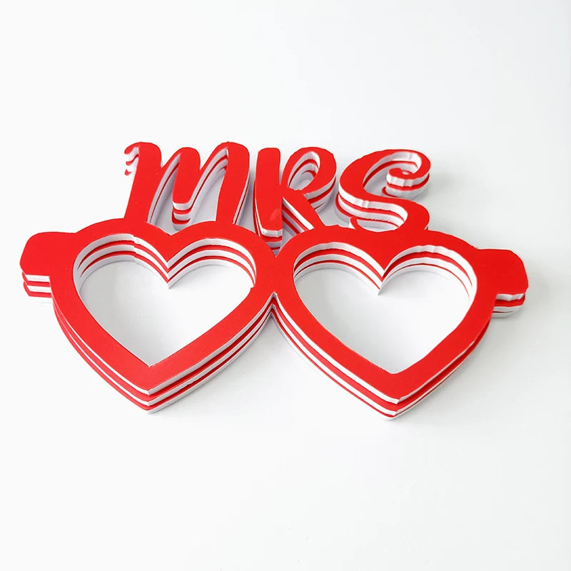 Double Sided Printing Photo Booth Props PVC Foam Board Wedding Photo Booth Props Sign for Wedding Backdrop