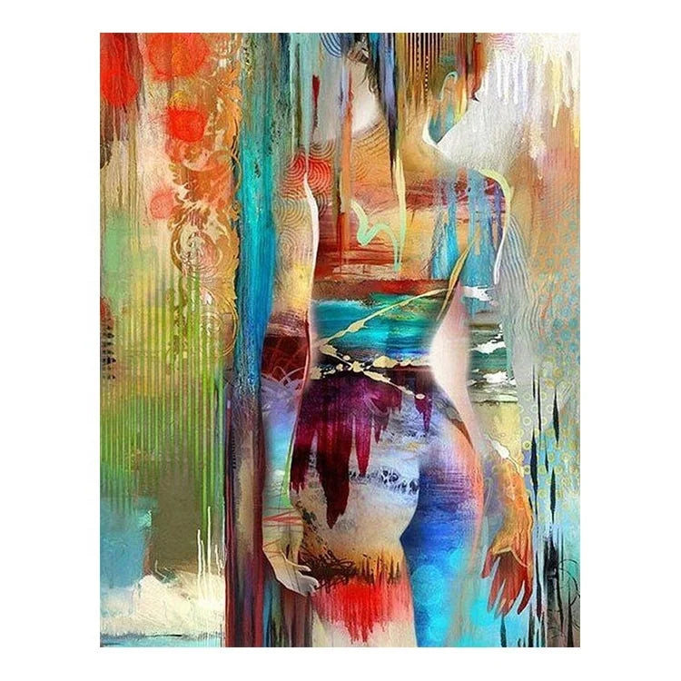 Ever Moment Diamond Painting Full Square Drill Woman Colorful Back Home Decoration ASF1981