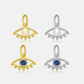 FUAMAY Fashion DIY Pendant Charms 925 Sterling Silver Necklace Evils Eye Shape Pendant for Necklace Making