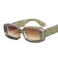 JH-T408 2025 Custom Logo Retro Vintage Sunglasses Women Men UV400 Rectangle PC Frame Unisex Eyewear