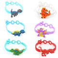 PVC Cartoon Silicon Sport Dinosaur Bracelet Wristbands for Kids