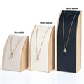 Creative Solid Wood Arc-Shaped Pendant Necklace Display Stand Jewelry Container Props