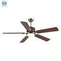 C080 52 Inch Electric Ceiling Fan with Light Kit and Remote Control 5-Blade MDF for Outdoor & Hotel Use
