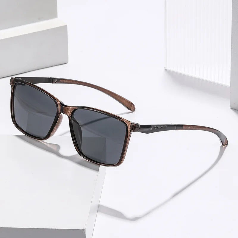 Sport UV400 Protection Men Women Fashion Square Design Wholesale Unisex Metal Temple Driving Sunglasses with box