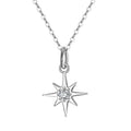 Minimalist Tiny Sun Charms Necklace Gold Plated 925 Sterling Silver Zircon Diamond Sunburst Pendant Necklace
