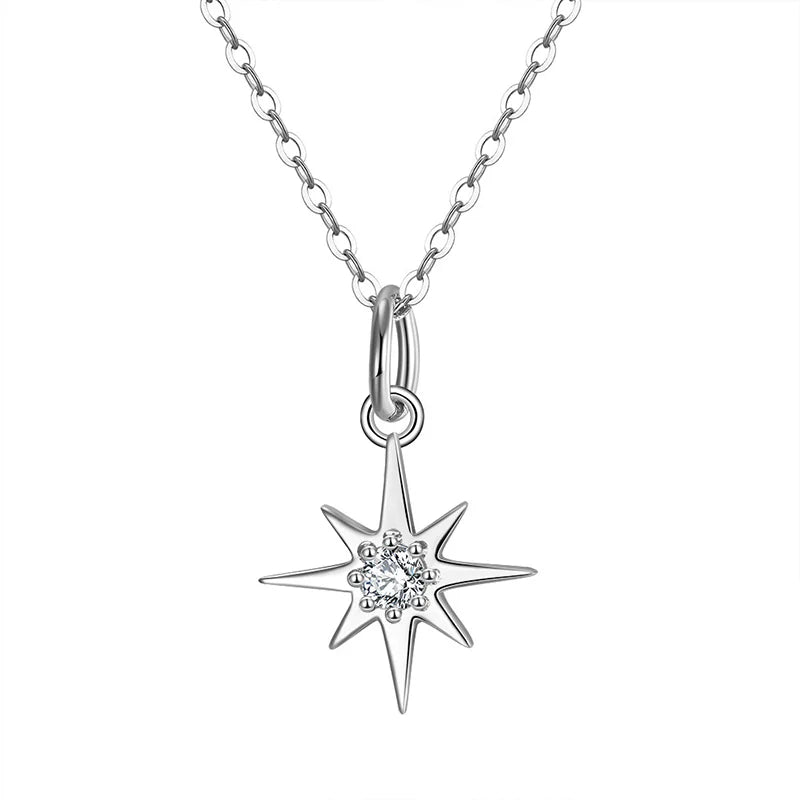 Minimalist Tiny Sun Charms Necklace Gold Plated 925 Sterling Silver Zircon Diamond Sunburst Pendant Necklace