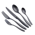 Stainless Steel Classic Camping & Restaurant Steak Knife Flatware Matte Black Cutlery Set