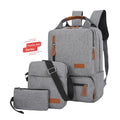 USB Charging Men's Bag Casual Multifunctional School Bag Set 3PCS Fashion Laptop Backpacks for Man and Woman