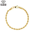3mm 4mm 5mm Rope Bracelet Hip Hop Fashion Rock Style Stainless Steel Rope Bracelet Chain for Women and Men