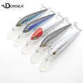 DORISEA Deep Sea Fishing Lure Minnow Saltwater Trolling Tuna Mackerel Bait with VMC 9626 Treble Hook