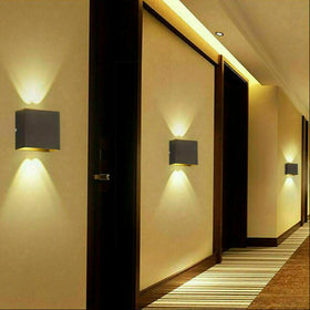 6W/10W LED Wall Light Outdoor Waterproof IP65 Porch Garden Wall Lamp & Indoor Bedroom Bedside Decoration Lighting Lamp Aluminum