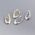 SP Simple New Arrived Design Luxury Personalized Metal Hoop Gold Vermeil S925 Sterling Silver Hoop Earrings