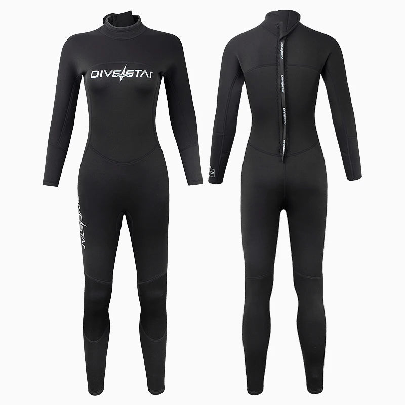 DIVESTAR Wetsuit Factory 3mm Neoprene Back Zip in Cold Water Full Body Dive Suit Women Wetsuit for Water Sports