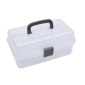 Transparent PP Plastic Toolbox Three-layer Portable Hardware Storage Box Household Emergency Medicine Box