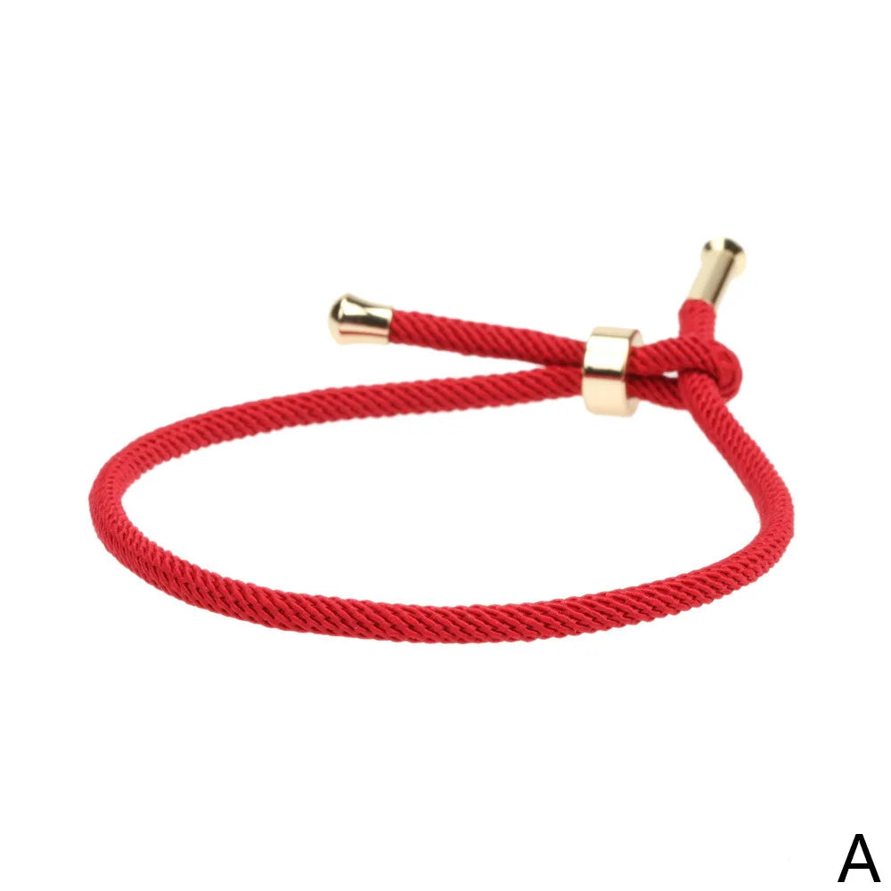Milan Red Cotton Rope Creative Stainless Steel Handmade Jewelry Bead Bracelet Women Accessories China