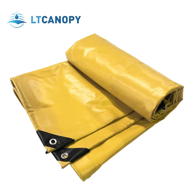 Litong Customized Waterproof 0.6mm Yellow Truck Tarpaulins with High Strength Pvc Tarpaulin MegaBDM